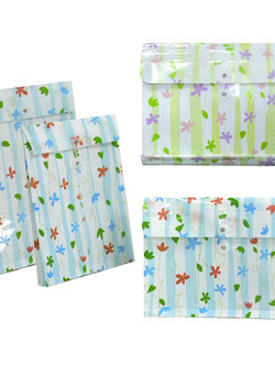 ซองพลาสติก ผูกเชือก ลายฟลาวเวอร์