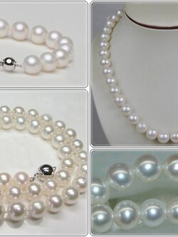 ชุดไข่มุกแท้ สร้อยคอ และ สร้อยข้อมือ ขนาด 10-11 มิล AA++