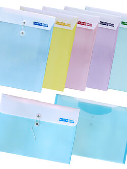 ซองพลาสติก ผูกเชือกเพิ่มช่องใส่เอกสารสีใส