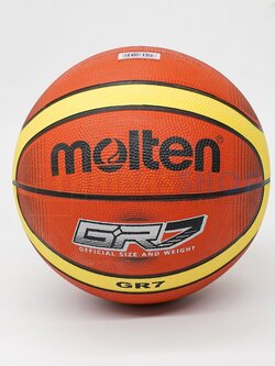 (ของแท้ 100%) ลูกบาส ลูกบาสเกตบอล molten BGRX7-TI size 7 ของแท้ 100% มี มอก. บาสยาง