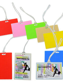 ป้ายชื่อคล้องกระเป๋า พีพีโฟม Luggage Tag ลายลินิน