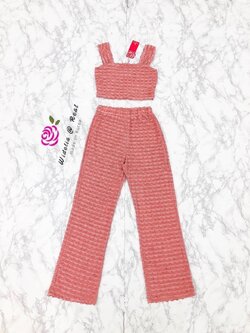 Korea Set เซ็ทเสื้อคอปกับกางเกงขายาวแสนสวย