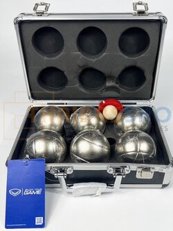 (ของแท้ 100%) ลูกเปตอง เปตอง Grand Sport (แกรนด์สปอร์ต) รุ่น CANNON GOLD ชุด 6 ลูก สีทอง บรรจุในกล่องอลูมิเนียม