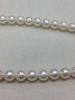 สร้อยคอไข่มุกอโกย่า ญี่ปุ่น 8-8.5 มิล กลม สีขาว, AA++