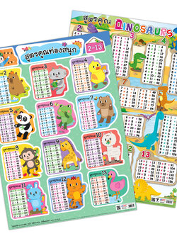 โปสเตอร์ความรู้ สูตรคูณแม่ 2-13