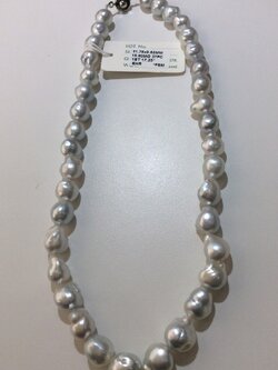 สร้อยคอไข่มุกบาร็อค south sea ขนาด 9.65x11.78 มิล สีขาว