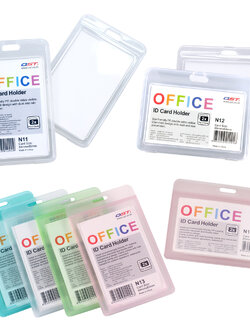 Dual Badge Holder Translucent Colors