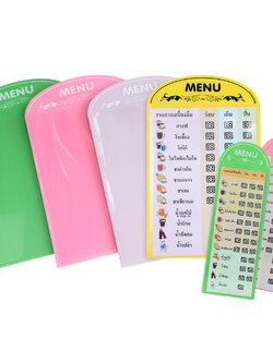 Menu Display Cover with Clear Pockets