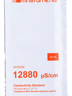 Hanna Instruments ลารละลายมาตรฐาน Standard solution 12880 uS/cm แบบซอง 20 ml