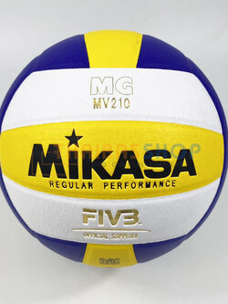 (ของแท้ 100%) วอลเลย์บอล Mikasa MV210 ลูกวอลเลย์บอล Size 5 หนังอัด PU ของแท้ มี มอก.