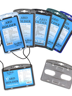 Name Badges with Neck Straps for card size 5.4x8.5 cm.