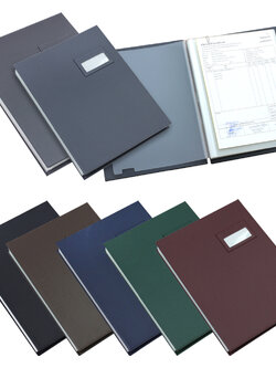 สมุดเสนอเซ็น ปกหนังเทียม ไส้พลาสติก