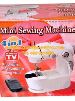 จักรเย็บผ้าพกพา จักรเย็บผ้าขนาดจิ๋ว Mini Sewing Machine 4in1