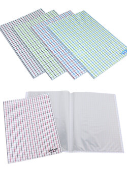 แฟ้มแคตตาล็อก A4 20 ช่อง ปกลายเส้น