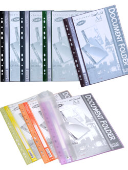 แฟ้มแคตตาล็อก A4 10 ช่อง สันแฟ้มเจาะ 11 รู