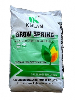 KNLAN Magnesium Nitrate Hexahydrate Granular Mg(NO₃ )₂•6H₂O แมกนีเซียมไนเตรท แบบเม็ด GROW SPRING 10-0-0+9Mg) บรรจุ 1 กิโลกรัม (R)