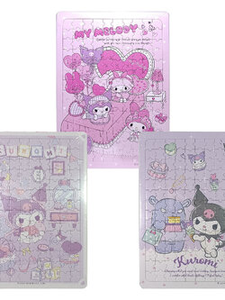 Jigsaw Puzzle ขนาด L Sanrio My Melody Kuromi ตัวต่อจิ๊กซอว์ซานริโอพร้อมถาดรอง สินค้าลิขสิทธิ์ Wanna MagicLand6