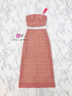 VT Set เซ็ตเกาะอกกับกระโปรงยาวสุดแซ่บ (พีช)