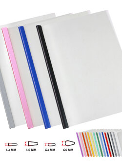 แฟ้มเอกสาร A4 ปกใส สันรูดพลาสติกยาว 11.75 นิ้ว