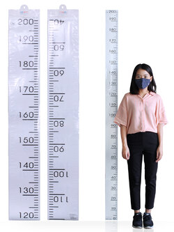 Height Measurement Charts 0-200 cm. White Color