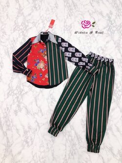 Laboutique Set เซ็ทเสื้อเชิ้ตกับกางเกงวอมขายาวสุดเก๋