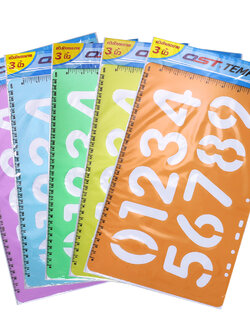 3 inch Number 0-9 Template Rulers