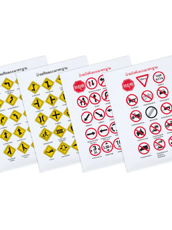 แฟ้มซอง A4 พิมพ์ลายTraffic Sign