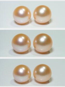 ไข่มุกน้ำจืด ขนาด 10-11 มิล กลม สีโอรส คู่ละ 4500