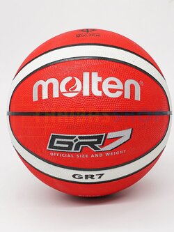 (ของแท้ 100%) ลูกบาส ลูกบาสเกตบอล molten BGR7-RW size 7 ของแท้ 100% มี มอก. บาสยาง
