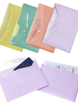 ซองกระดุม A4 แนวนอน Double Layer Pocket