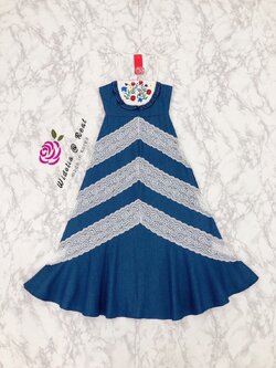 เวินเทจ Maxi dress แม็กซี่เดรสตัวยาวสายเดี่ยวแสนสวย