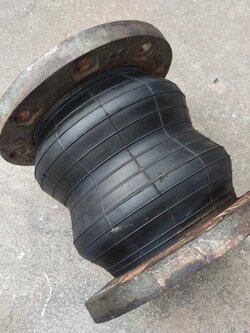 ข้อต่ออ่อนยางลอนคู่ TOZEN ขนาด 8 นิ้ว