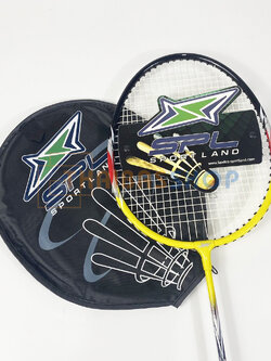 (ของแท้ 100%) ไม้แบดมินตัน ไม้แบด พร้อมซอง SPL Pro 58 สีเหลือง-ดำ