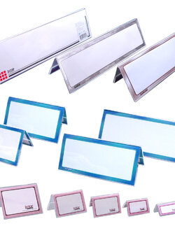 Horizontal Double-Sided Clear Acrylic Sign Holders series A