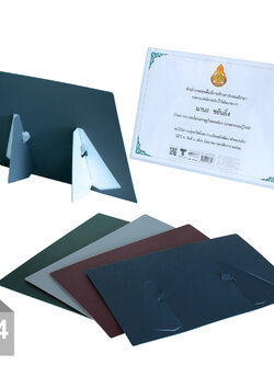 กรอบใบประกาศนียบัตร A4 มีปกหน้าและขาตั้ง JL-418