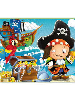 Jigsaw Puzzle ตัวต่อจิ๊กซอว์ 500 ชิ้น T004 Cartoon การ์ตูน Pirate Treasure รูปโจรสลัดและสมบัติ MagicLand6