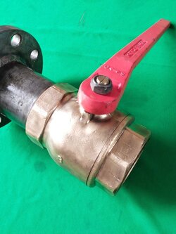 บอลวาล์ทองเหลือง 3 นิ้ว KITZ ติดหน้าแปลนเหล็กหล่อ 1 ด้าน