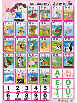 โปสเตอร์ความรู้ แบบหัดอ่าน A-Z สำหรับเด็ก No.116