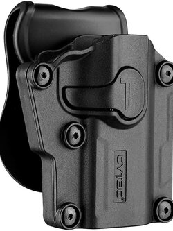 Mega-Fit Universal Holster Black CYTAC Holster ซองพกนอกปลดนิ้วชี้ สีดำ