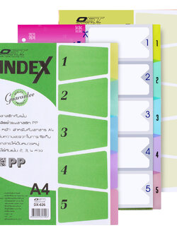5 Tabs Index Divider A4