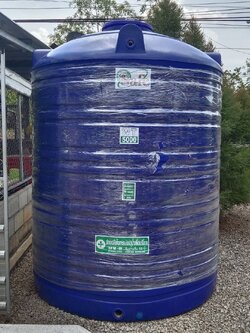 ถังน้ำ 5000 ลิตร สีน้ำเงิน ราคาพร้อมส่งกทม.และปริมณฑล 11900 แถมลูกลอย มีมอก.รับประกัน15ปี วัสดุFOODGRADE สำหรับบรรจุน้ำดื่มน้ำใข้