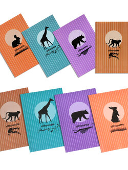 สมุดเขียน ปกพลาสติก ลาย Silhouette