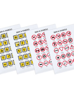 แฟ้มซอง A4 พิมพ์ลาย Sign-Symbols