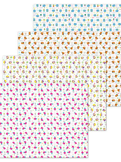 Gift Wrapping Paper Cartoon Pattern
