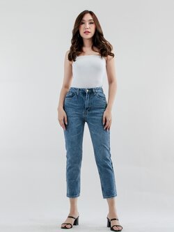 กางเกงยีนส์ขาเต่อ ผู้หญิง