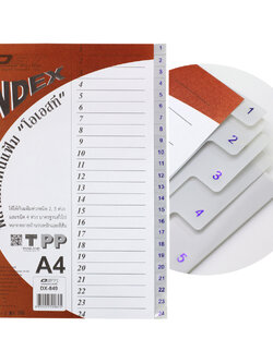 24 Tabs Index Divider A4 with 1-24 printed DX-849