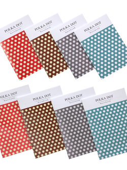 สมุดเขียน ปกพลาสติก ลายโพลกาดอท