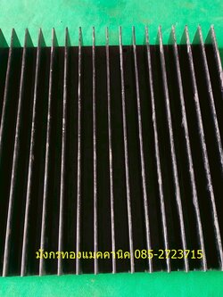 แผ่นอลูมิเนียมระบายความร้อน ขนาด 20.5x22 ซม.ครีบสูง 3.3 ซม. ครีบยังสวย