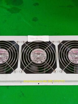 พัดลมระบายอากาศ NMB ใช้ไฟ 220V ขนาด 4.5 นิ้ว โครงอลูมิเนียม แผงสามตัว ใช้ได้ 2 ตัว แผงครอบเป็นเหล็ก