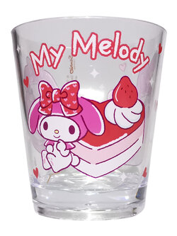 Cup Glass My Melody Sanrio แก้วน้ำมายเมโลดี้สีชมพู ลายการ์ตูนซานริโอ